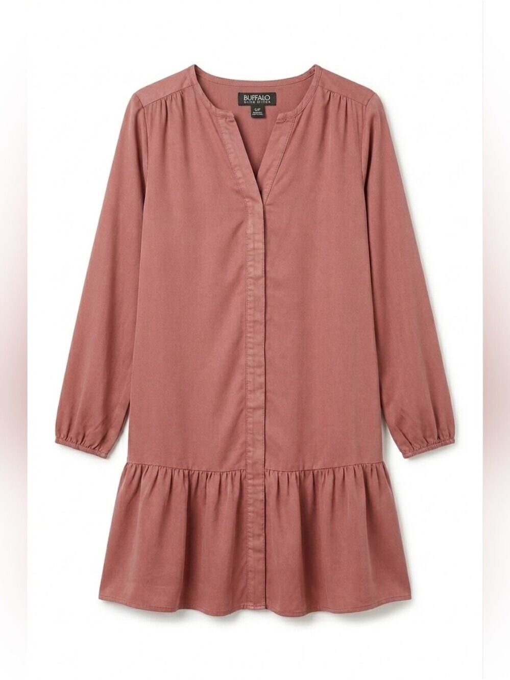 Buffalo David Bitton Long Sleeve Dress in Dusty Rose, Small, NWT